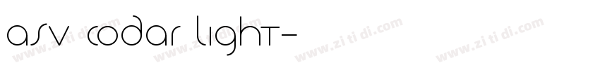 asv codar light字体转换